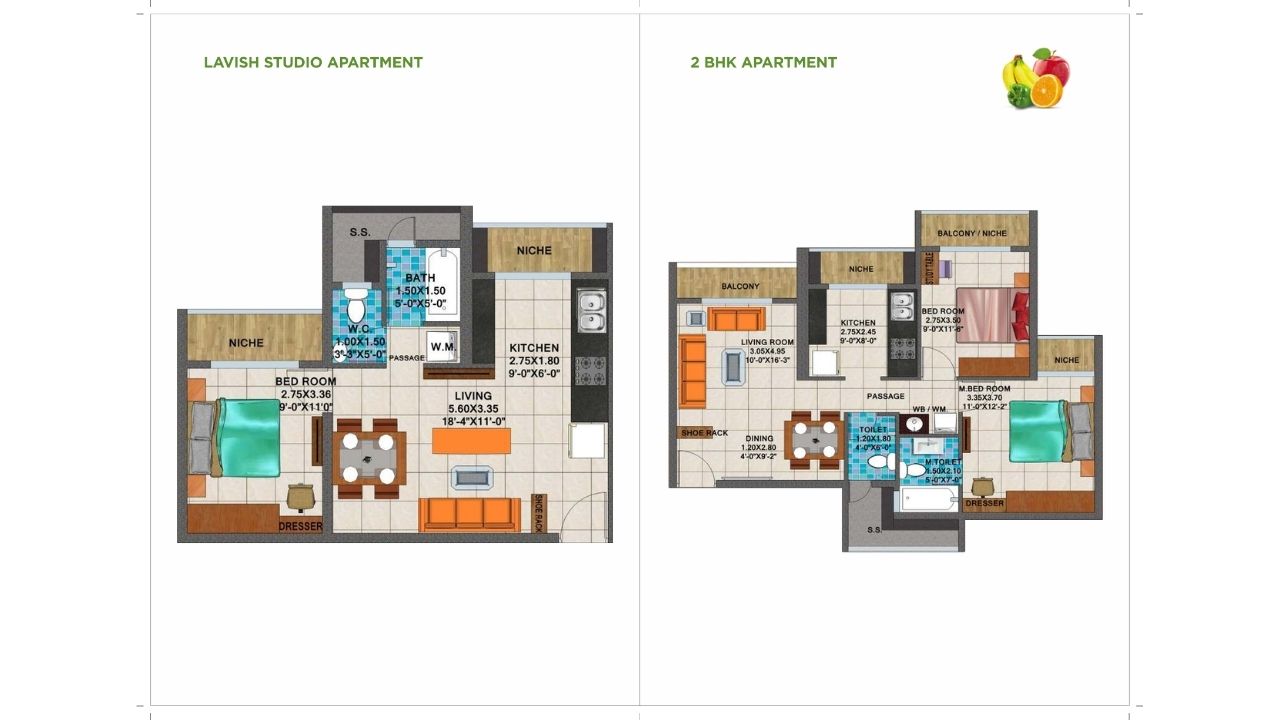 Arihant Aspire 2BHK Floor Plan
