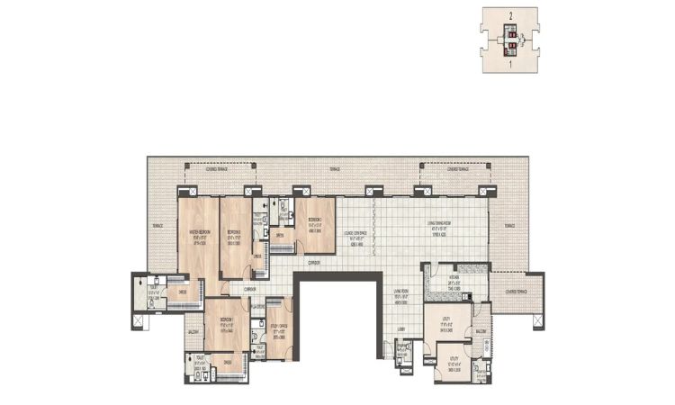 DLF Privana South Size