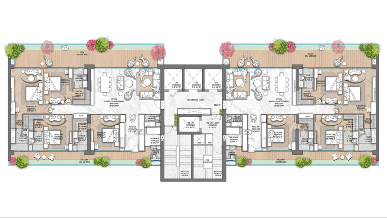 4 BHK Floor Plan
