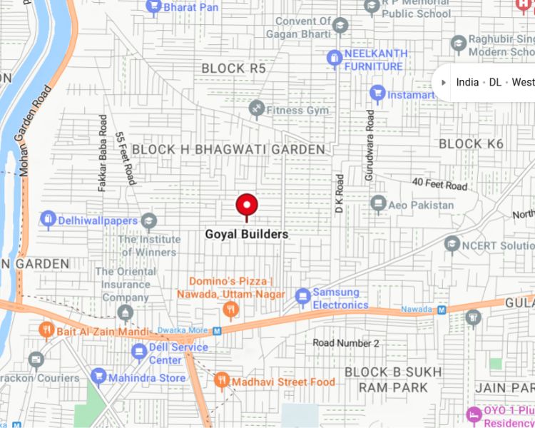 Goyal Builder Floors Dwarka Mor Delhi Location Map 