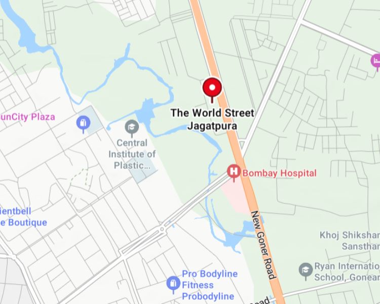 The World Street Jagatpura Jaipur Location Map
