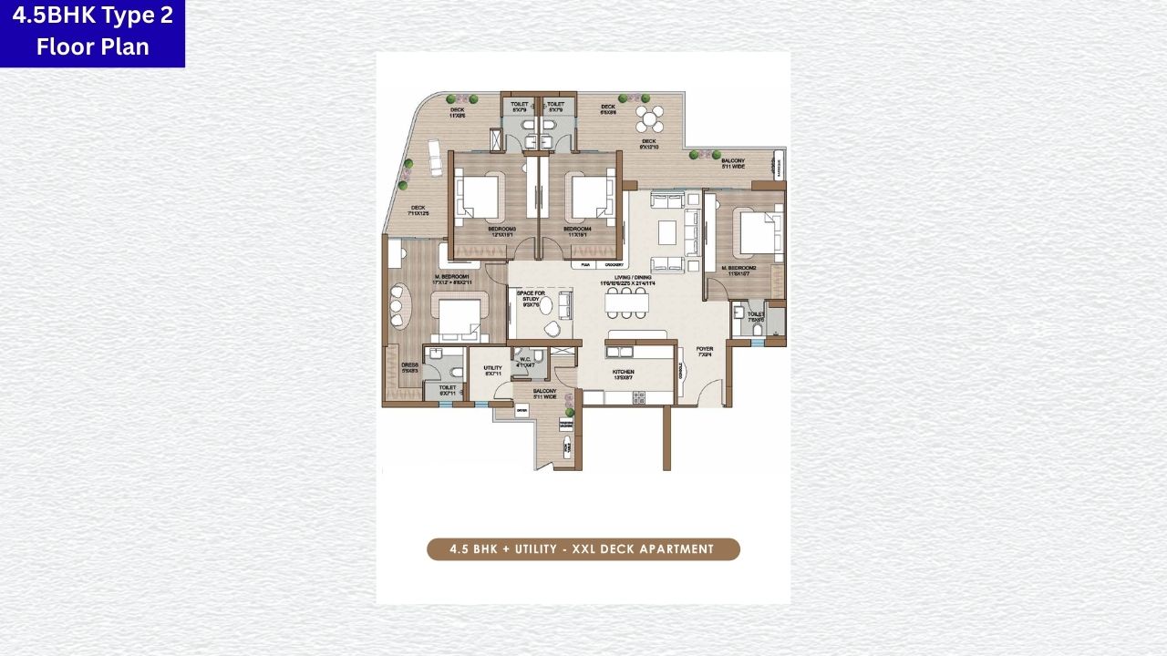 SmartWorld Gems Sector 89 4.5BHK type 2 Floor Plan