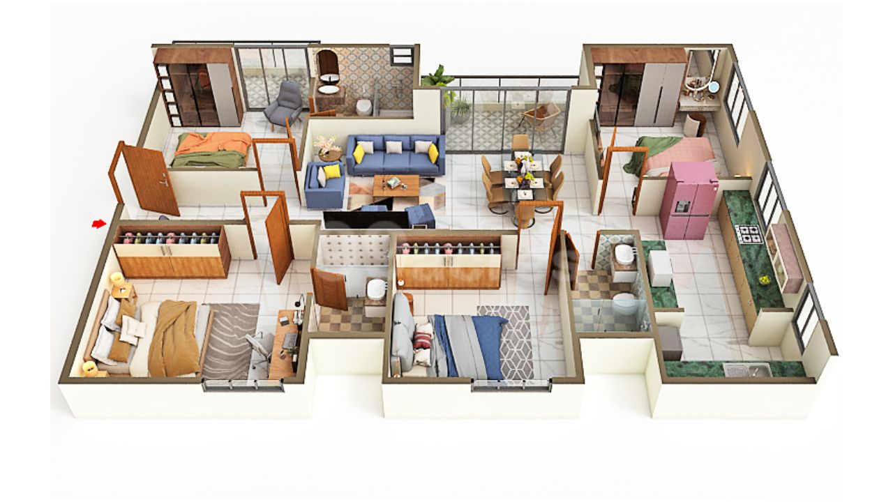 Trendsquares Akino Marathahalli Bangalore Floor Plan 4 BHK