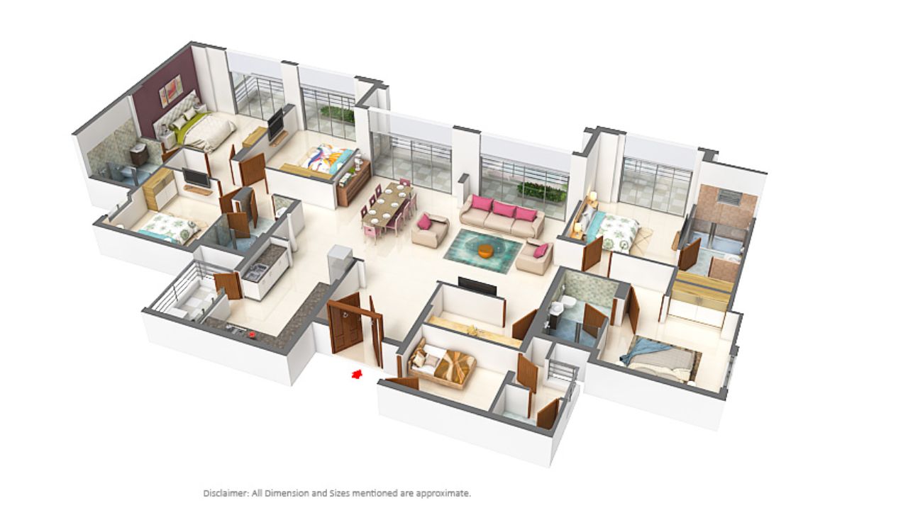 Grand Omaxe Gomti Nagar Extension Lucknow Floor Plan 5 BHK 