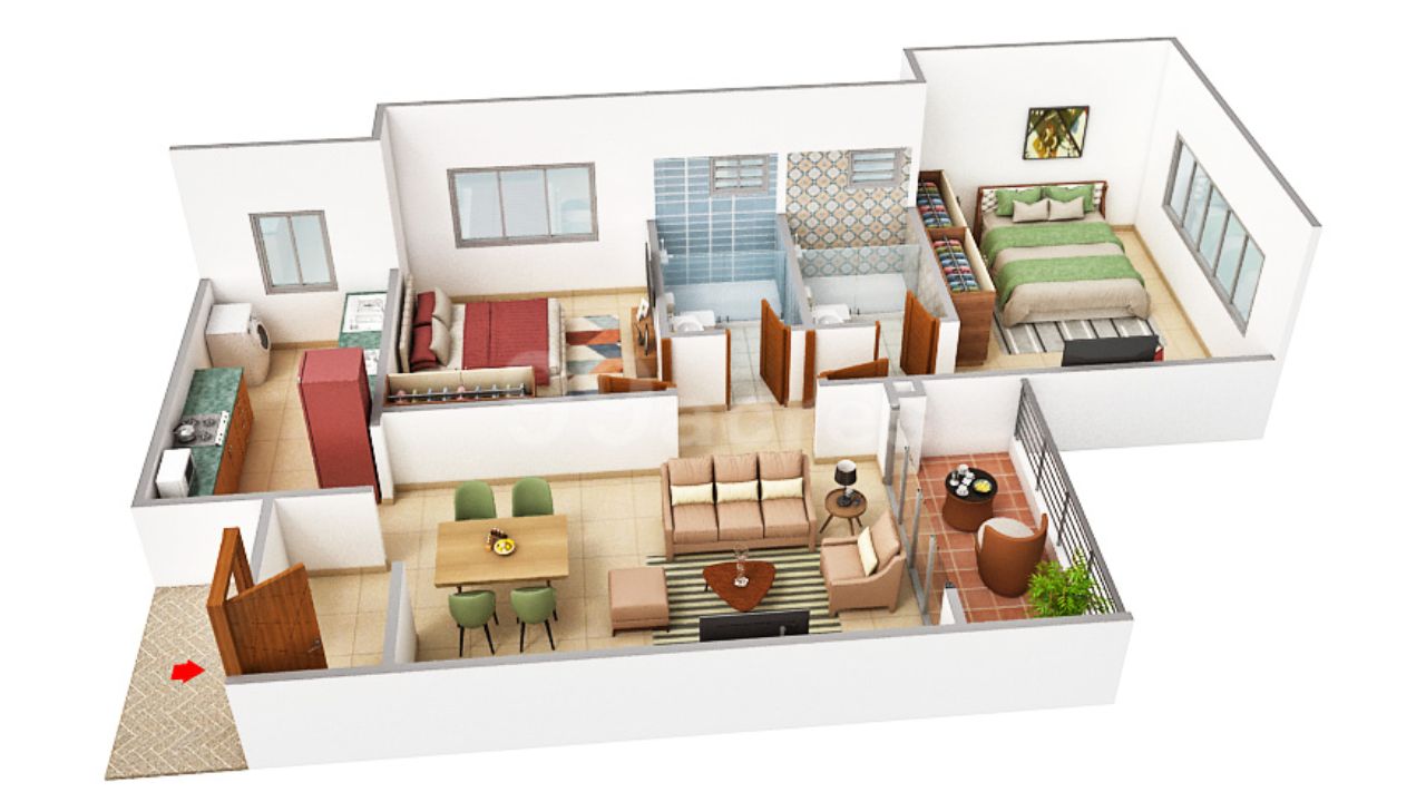 Embassy East Avenue Whitefield Bangalore Floor Plan 2 BHK