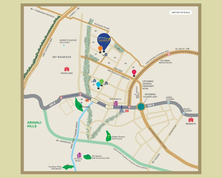 Bestech Park View Sanskruti Location Map