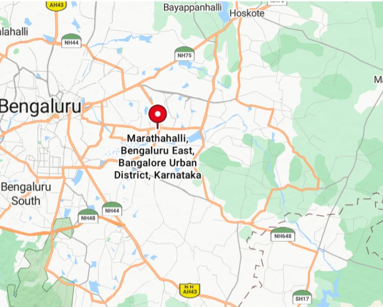 Trendsquares Akino Marathahalli Bangalore Location Map 