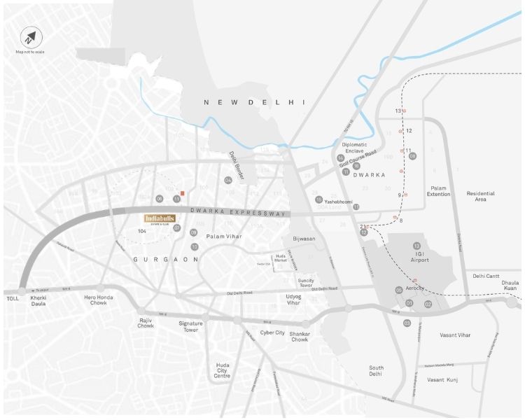 Indiabulls Estate Club Location Map