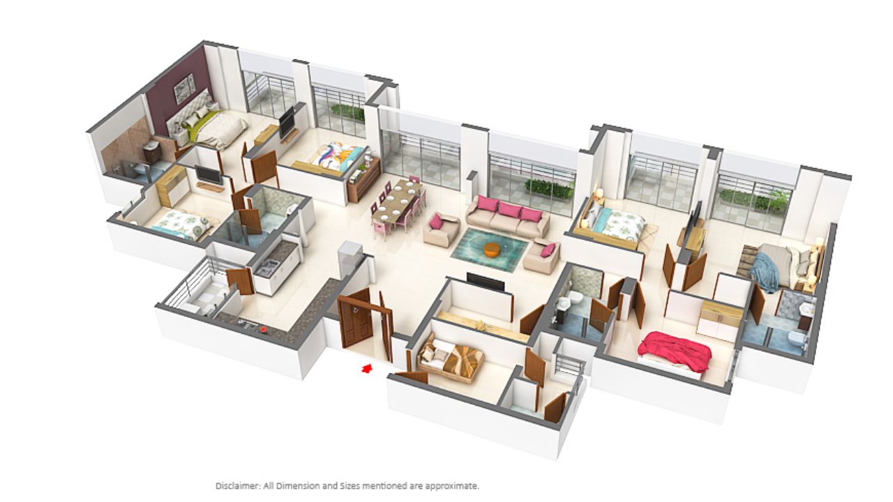 Grand Omaxe Gomti Nagar Extension Lucknow Floor Plan 6 BHK 