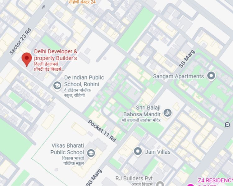 Delhi Developer Floors and Flats Sector 24 Rohini Delhi Location Map 