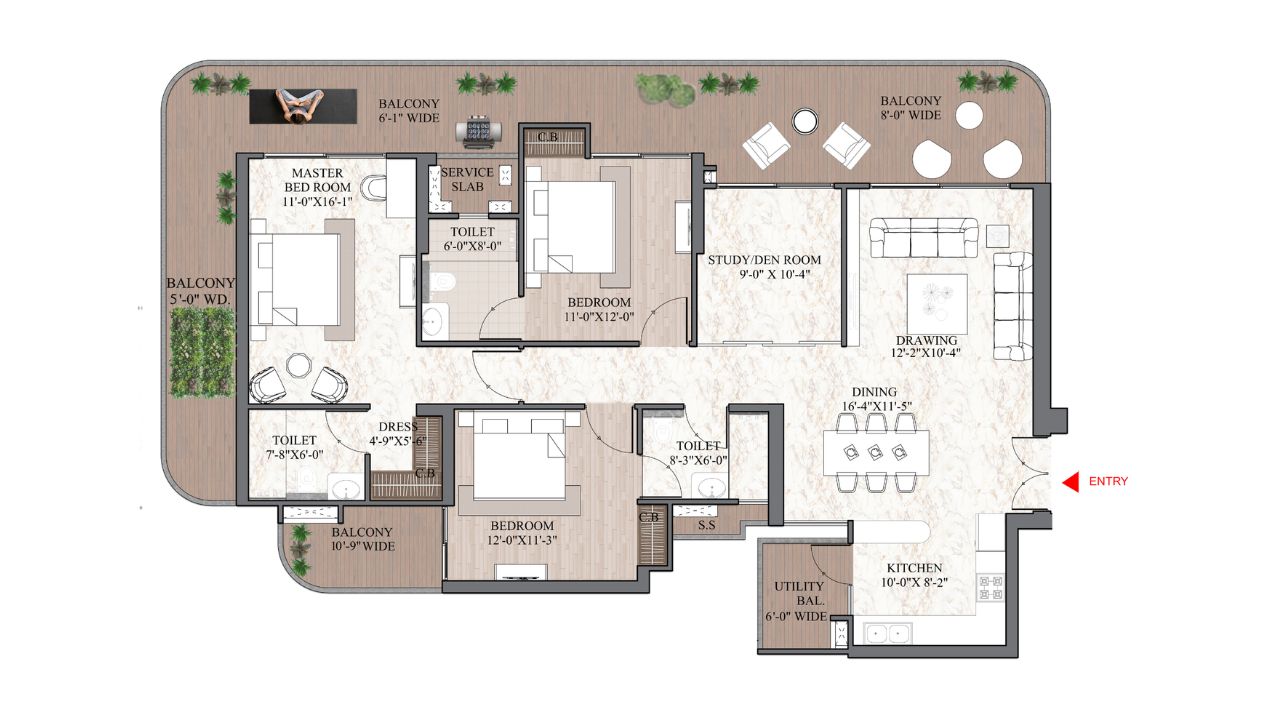  Ashtech Presidential Towers Sector 12 Greater Noida Floor Plan 4 BHK
