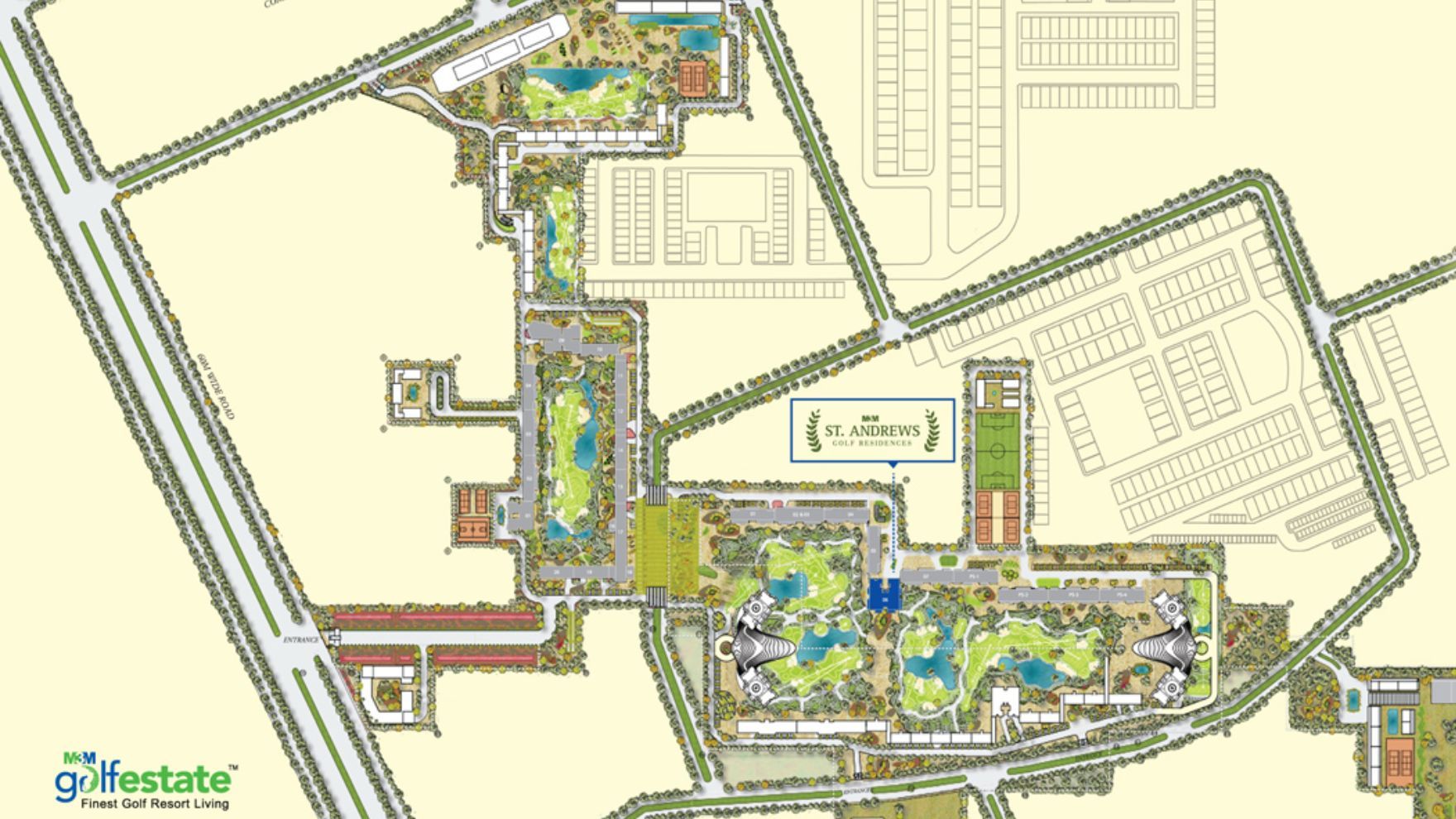 M3M St Andrews Golf Residences Master Plan