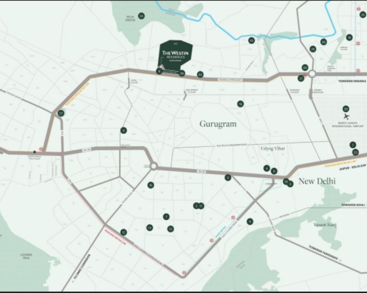 Whiteland Urban Resort Location Map