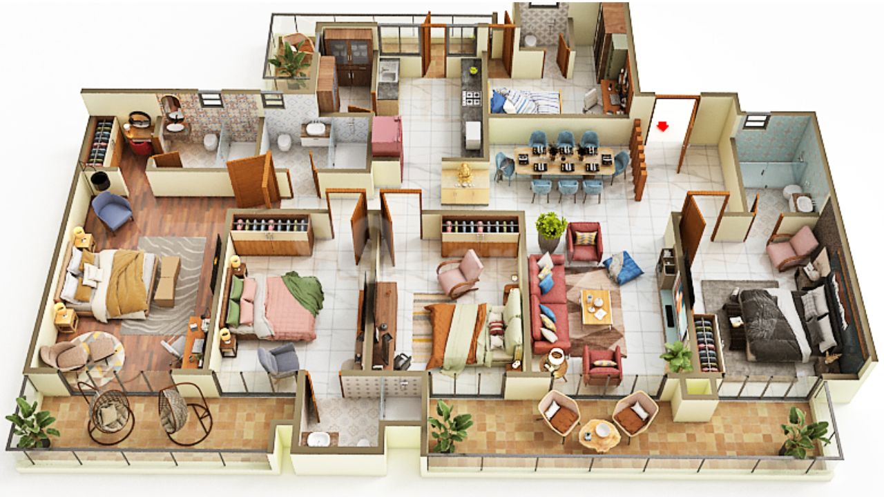 Fab Luxe Residences Sector 4 Greater Noida West Floor Plan 4 BHK 