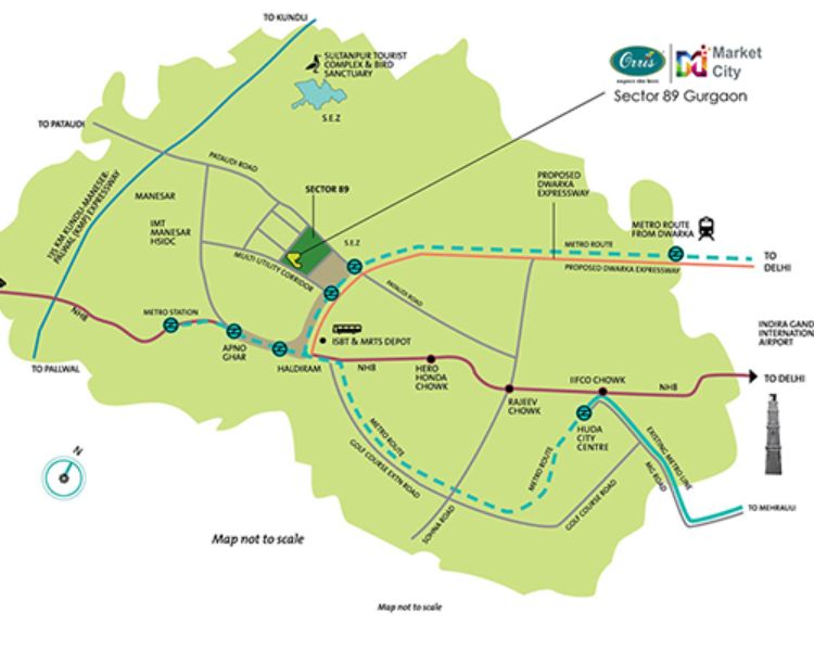 Orris Market 89 Sector 89 Gurgaon Location Map