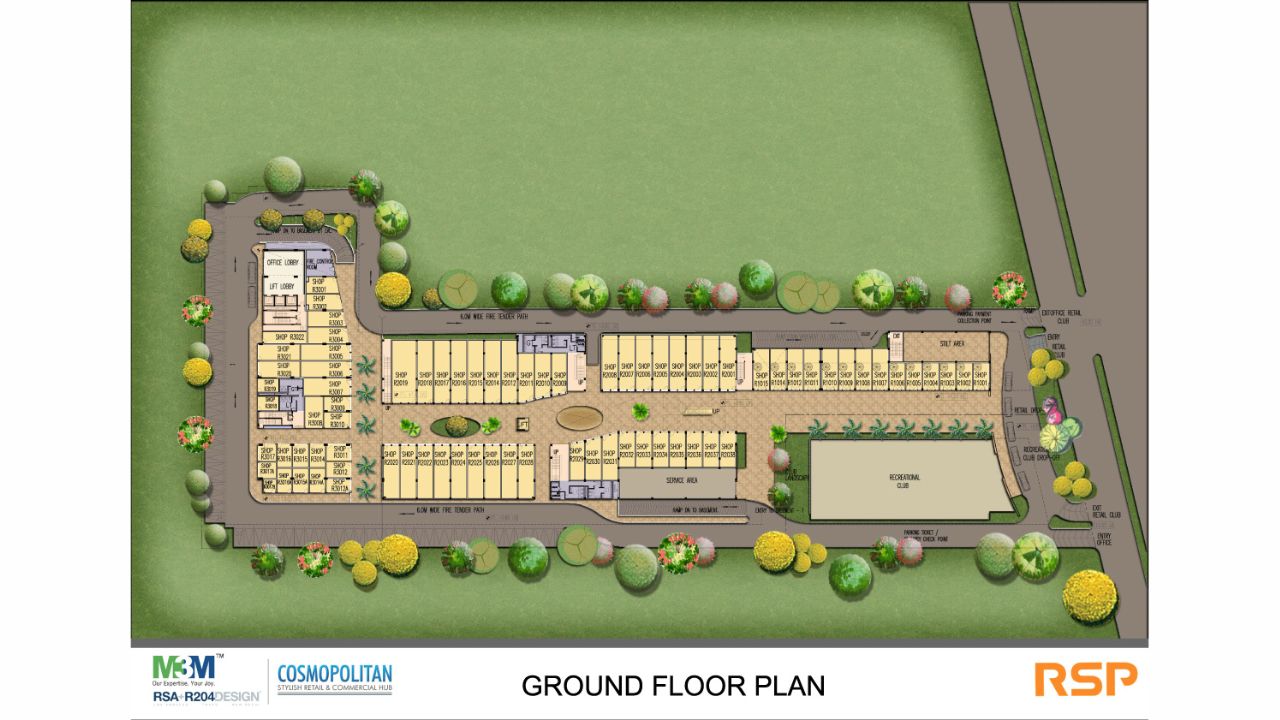 M3M Cosmopolitan Sector 66 Gurgaon Floor Plan Ground Floor 