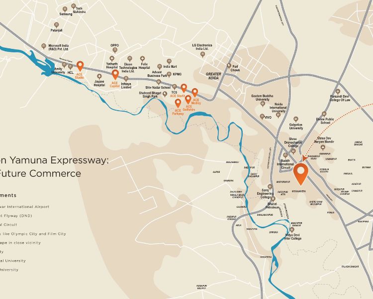 Ace YXP Yamuna Expressway Noida Location Map