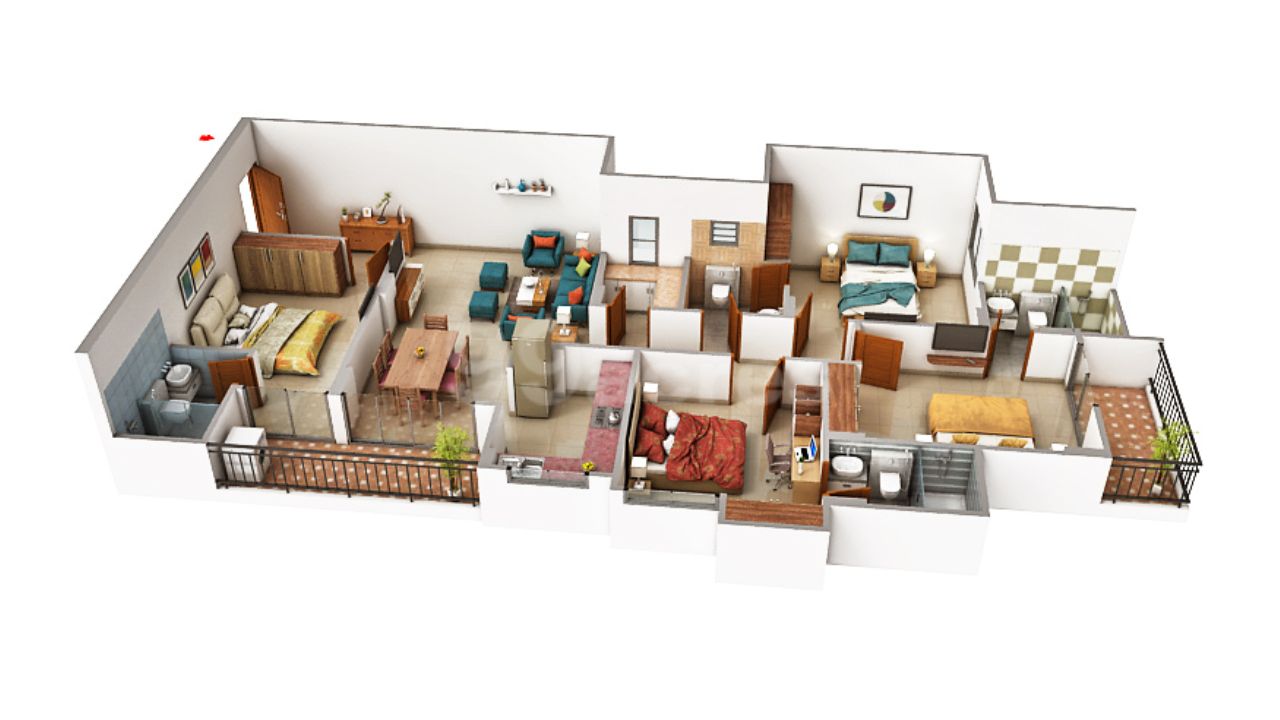 Kedias The Palm Vaishali Nagar Jaipur Floor Plan 4 BHK