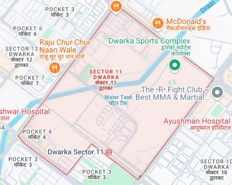 The Gold Croft CGHS Sector 11 Dwarka Delhi Location Map
