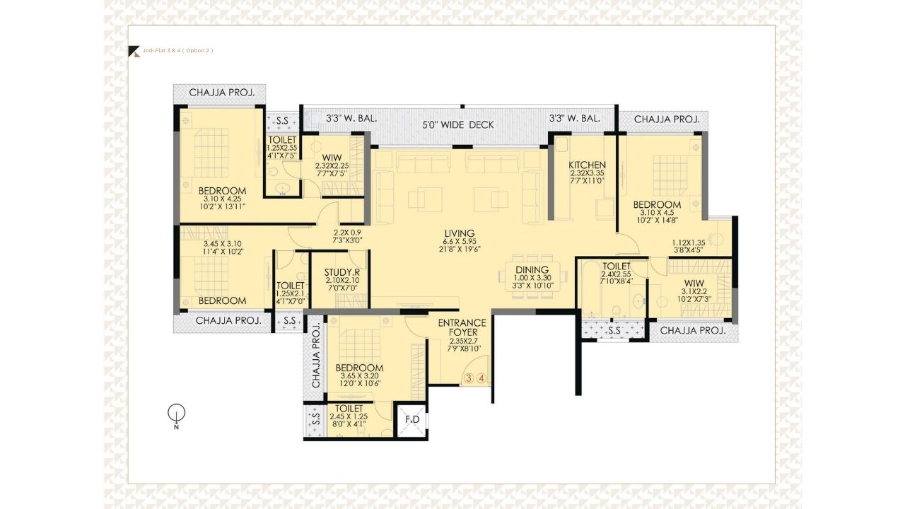 Kasturi Regius Luxe Mumbai 4BHK Floor Plan