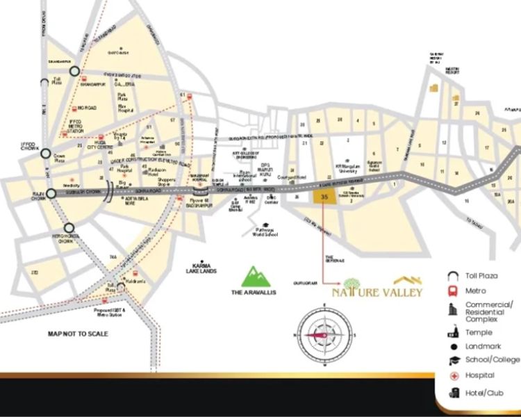BLF Nature Valley Sector 35 Gurgaon Location Map