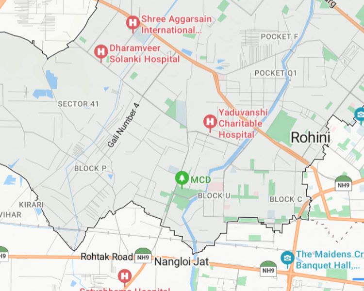 DDA Flats Sector 15 Rohini delhi Location Map 