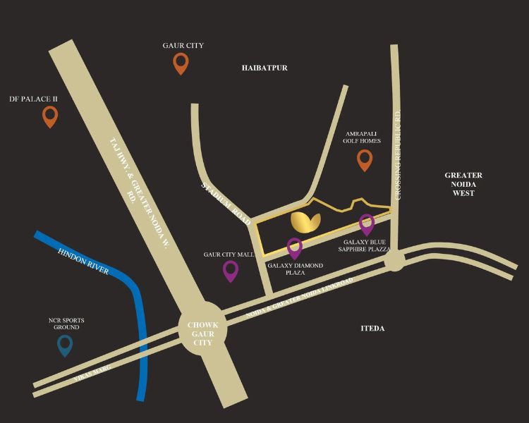 Fab Luxe Residences Sector 4 Greater Noida West Location Map 