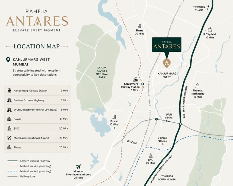 Raheja Antares Location Advatnages
