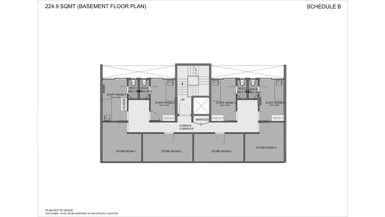 BPTP Pedestal BASEMENT FLOOR PLAN