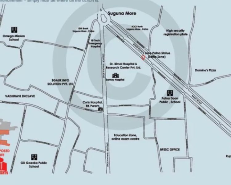 RD Height Saguna More Patna Location Map 