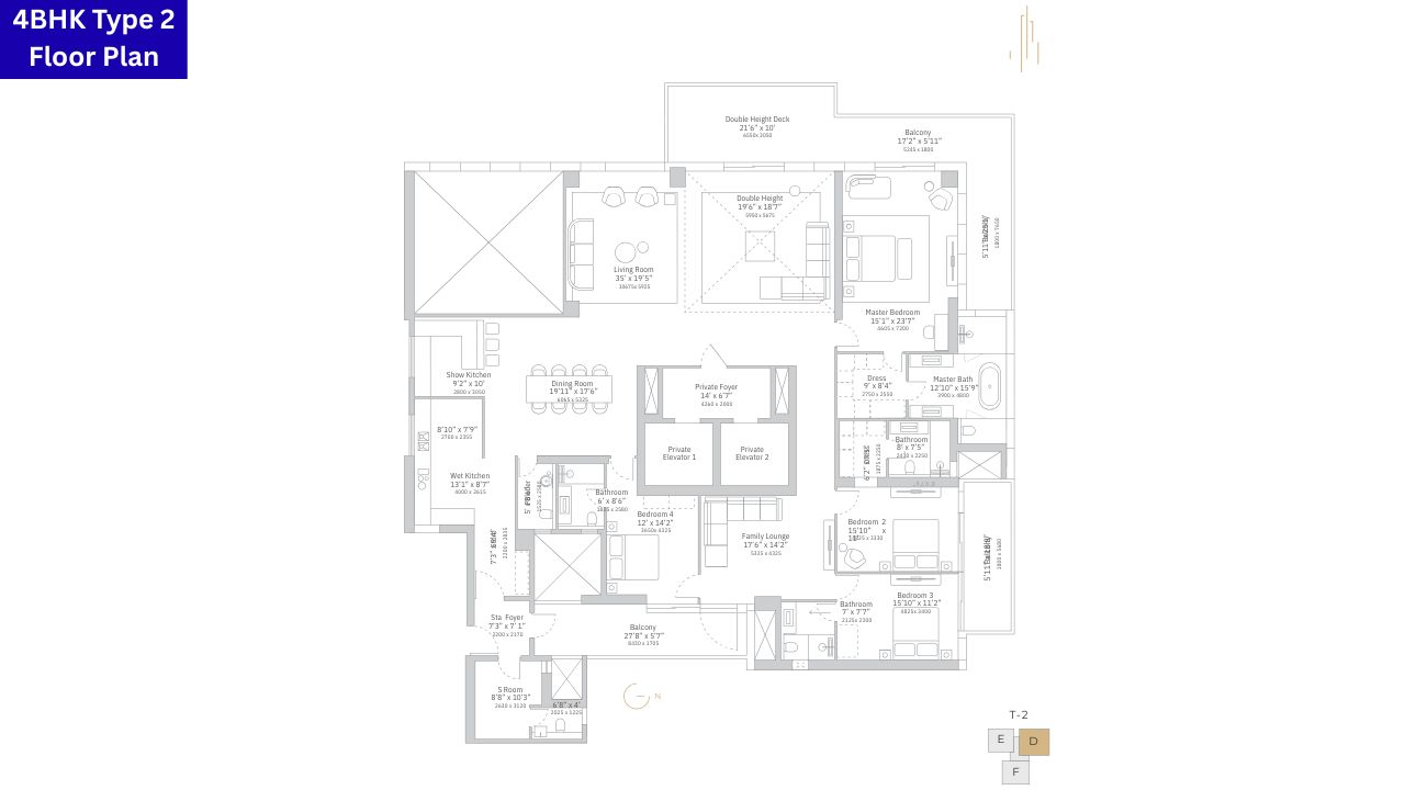 Trump Tower Sector 65 4BHK Floor Plan