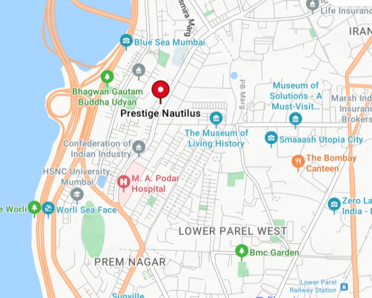 Prestige Nautilus Worli Mumbai Location Map