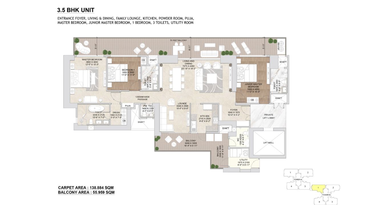 Signature Global Twin Towers DXP Floor plans