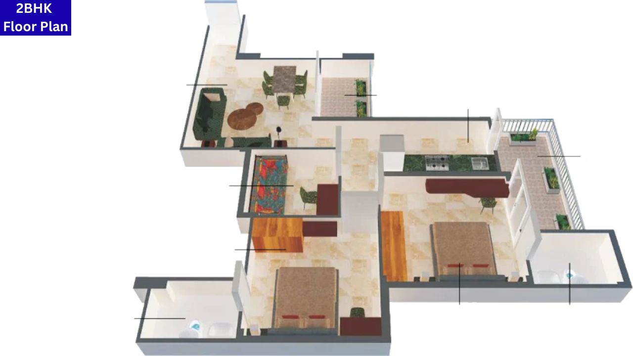 MVN Athens Sector 5 2BHK Floor Plan