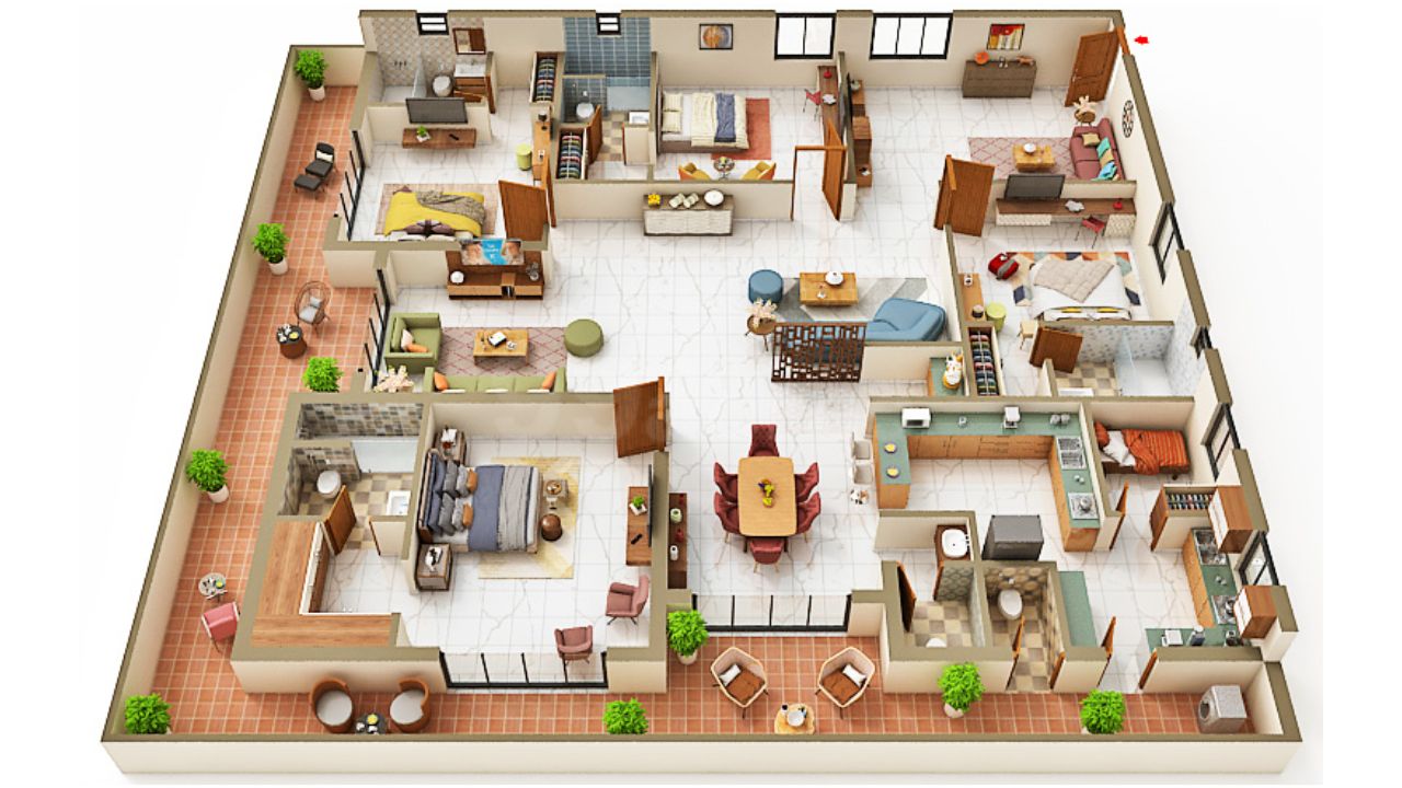 Elegantea Infra Skyven Kokapet Hyderabad Floor Plan 4 BHK