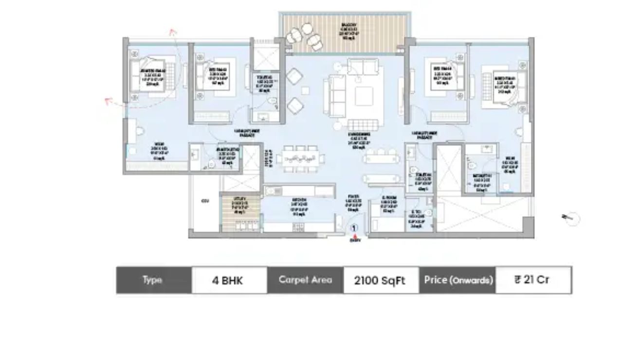 Godrej Trilogy Mumbai 4BHK Floor Plan
