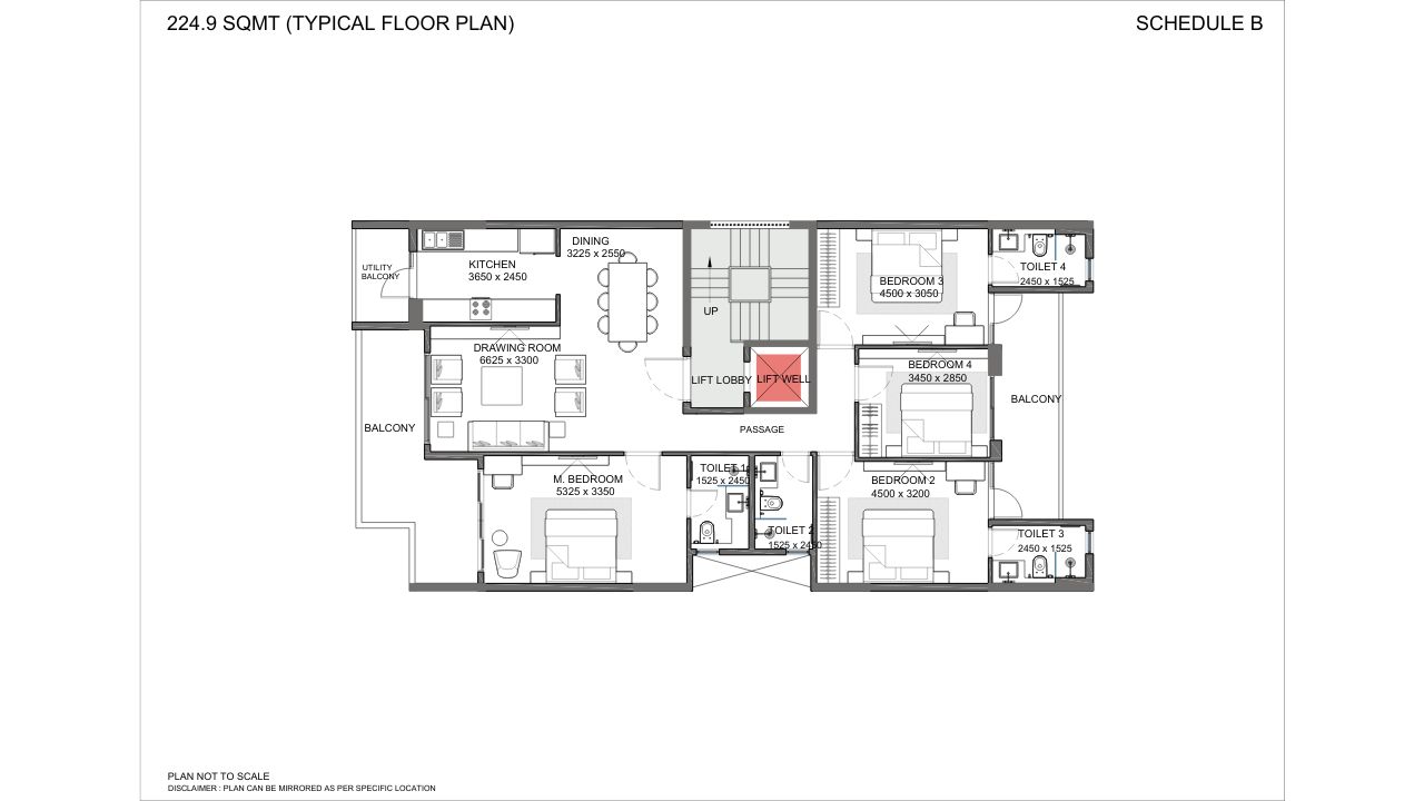 BPTP Pedestal TYPICAL FLOOR PLAN
