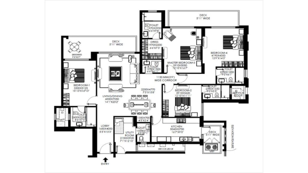 DLF the Crest Floor Plan