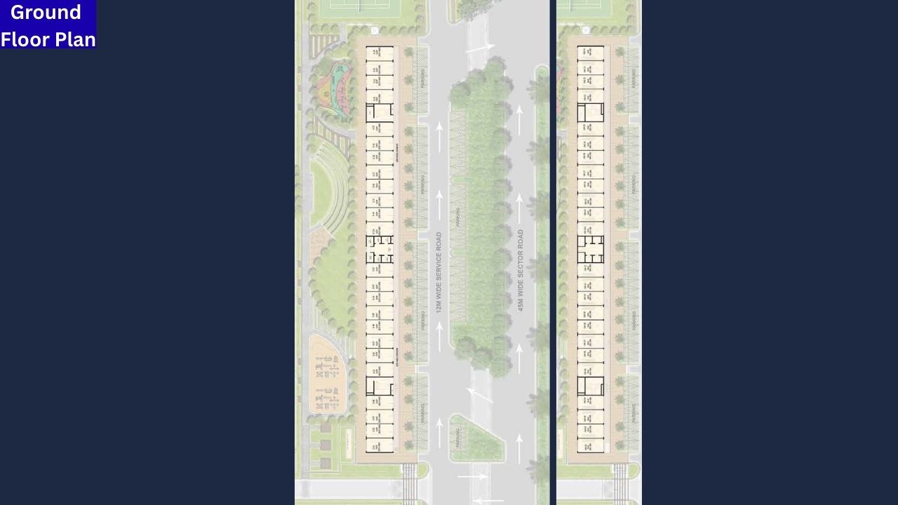 BPTP District Walk Faridabad Ground Floor Plan