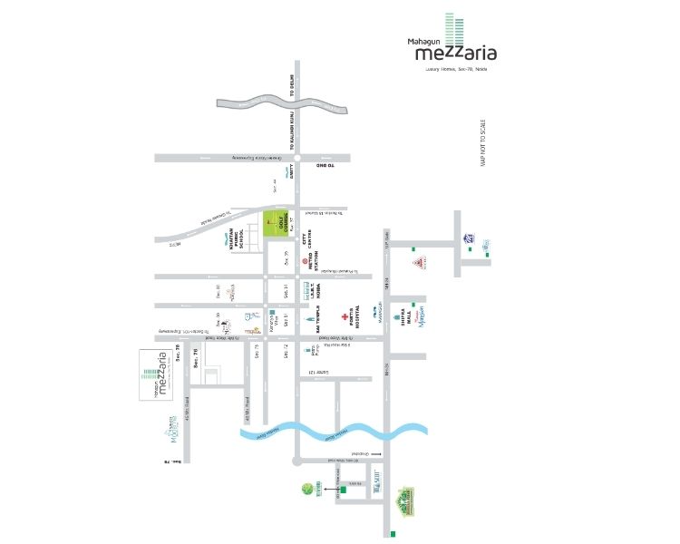 Mahagun Mezzaria Location Map