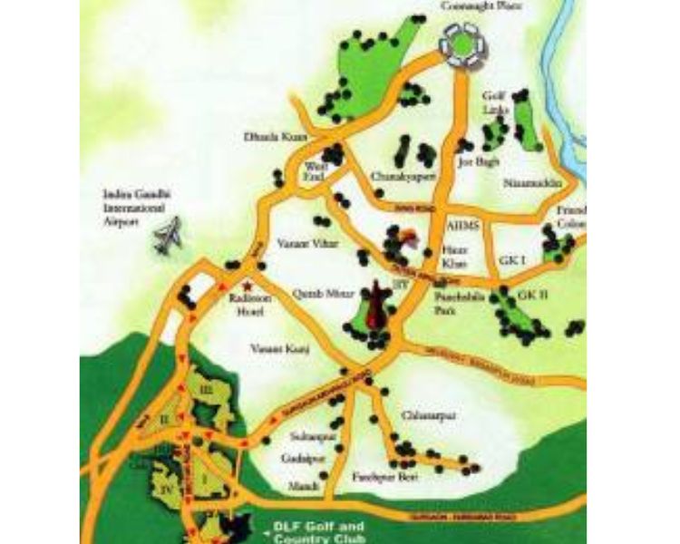 DLF Princeton Estate Sector 43 Phase 5 Location Map