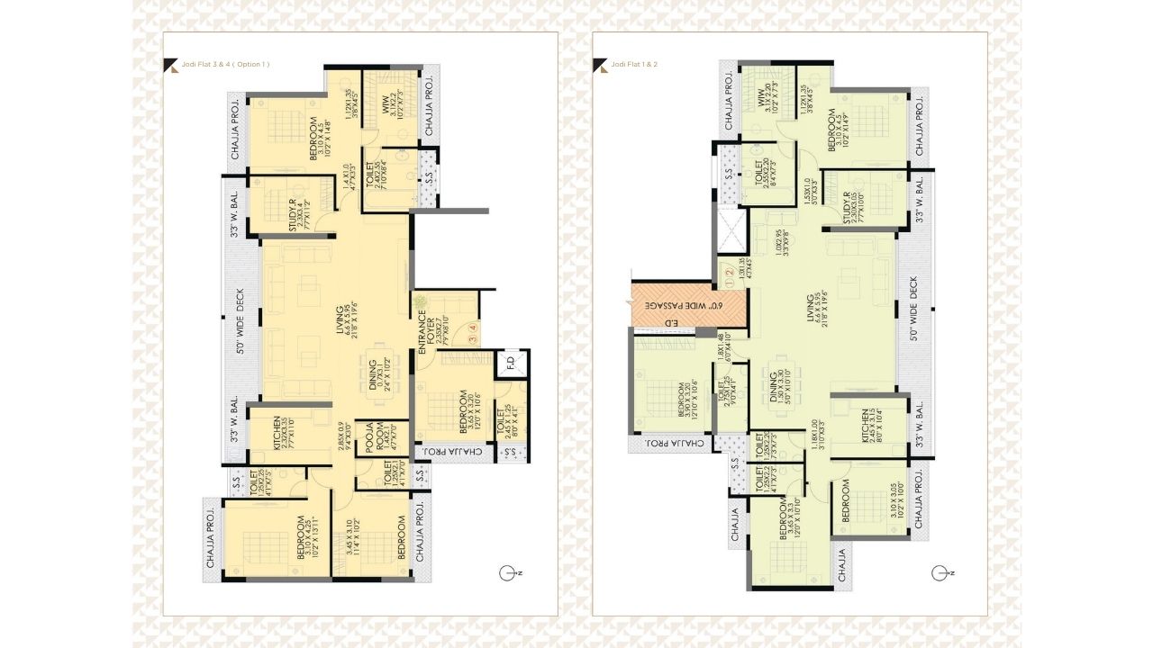 Kasturi Regius Luxe Mumbai 3BHK Floor Plan