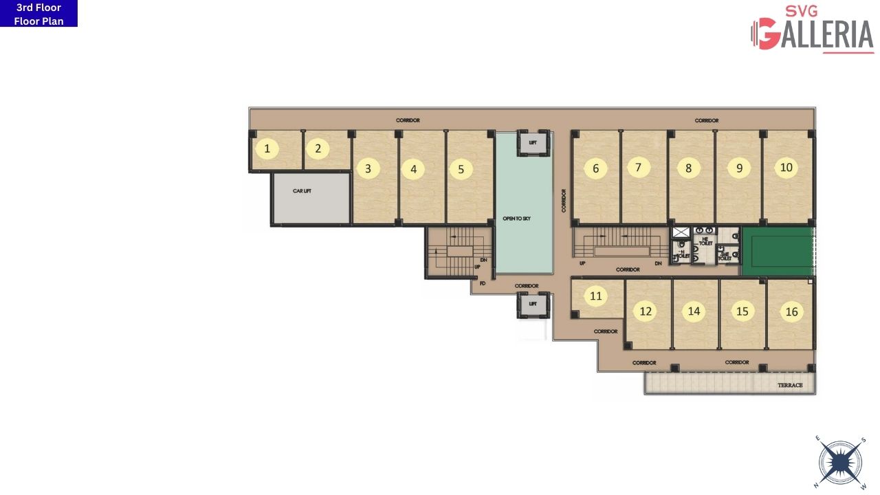 SVG Galleria 131 Third Floor Plan
