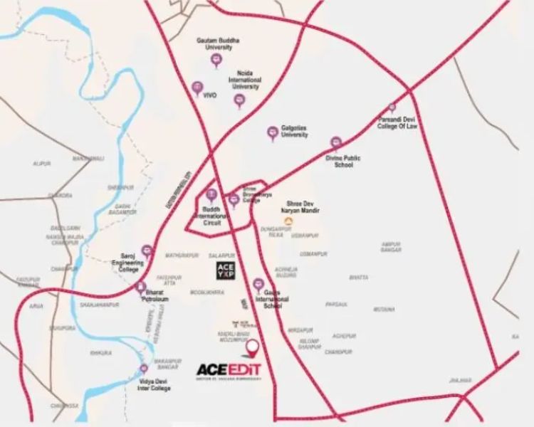 Ace Edit Sector 22D Yamuna Expressway Greater Noida Location Map 