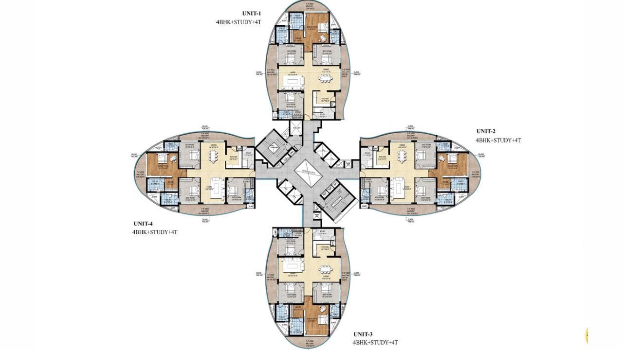 NBCC Aspire Leisure Valley Floor Plan 4 BHK