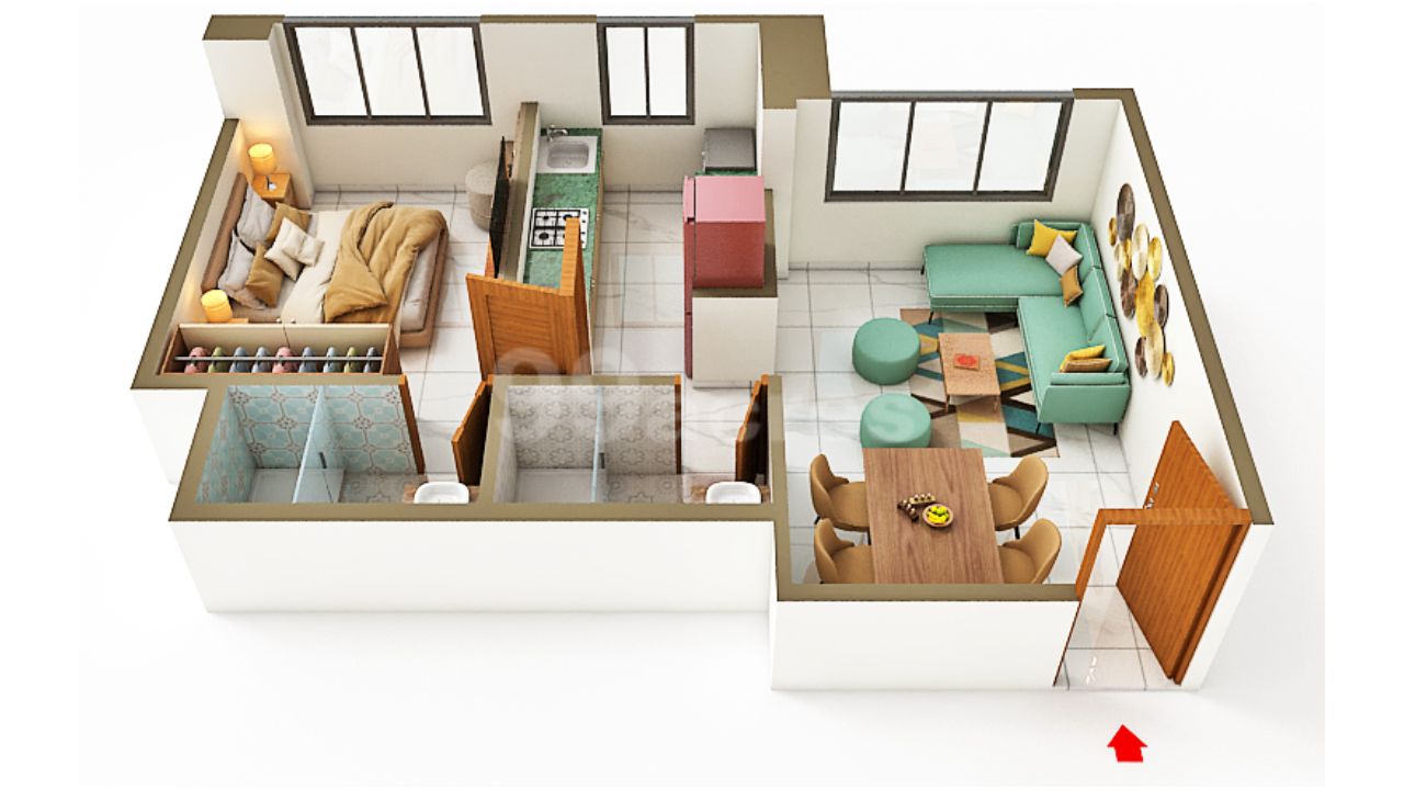 Aveon City Rabale Navi Mumbai Floor Plan 1 BHK