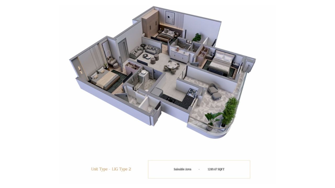Nital Ajmer Road Jaipur Floor Plan 3 BHK 