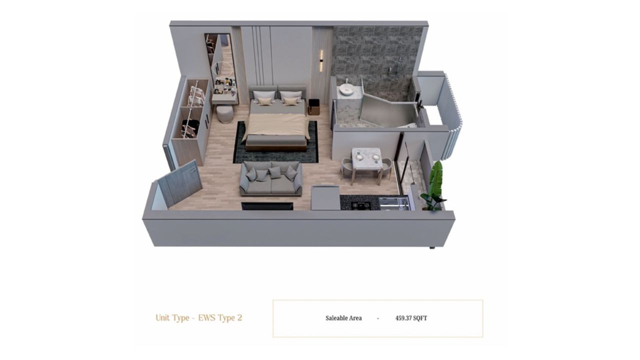 Nital Ajmer Road Jaipur Floor Plan 1 RK studio