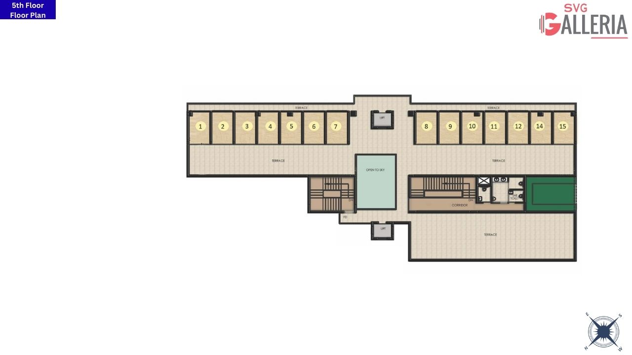 SVG Galleria 131 Noida Fifth Floor Plan