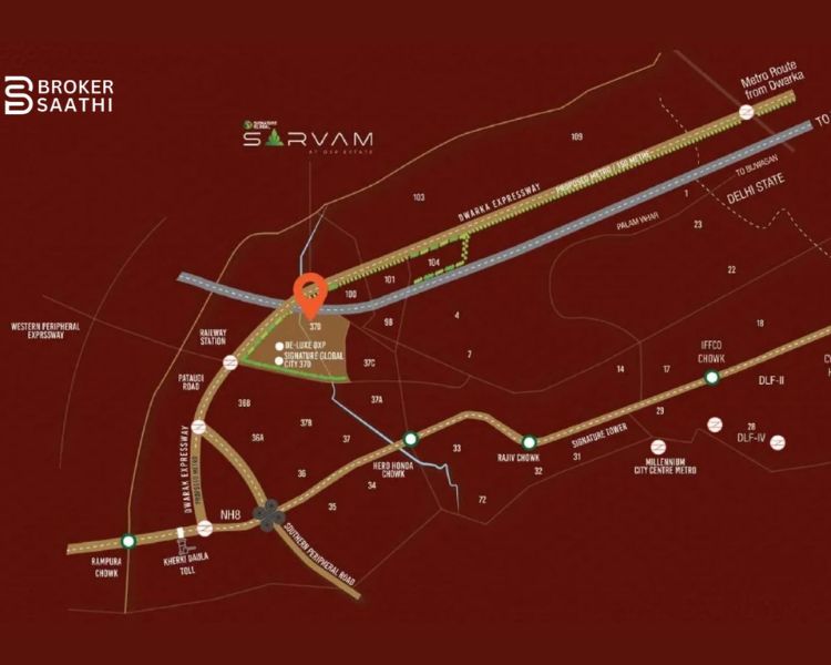 Signature Global Sarvam location map
